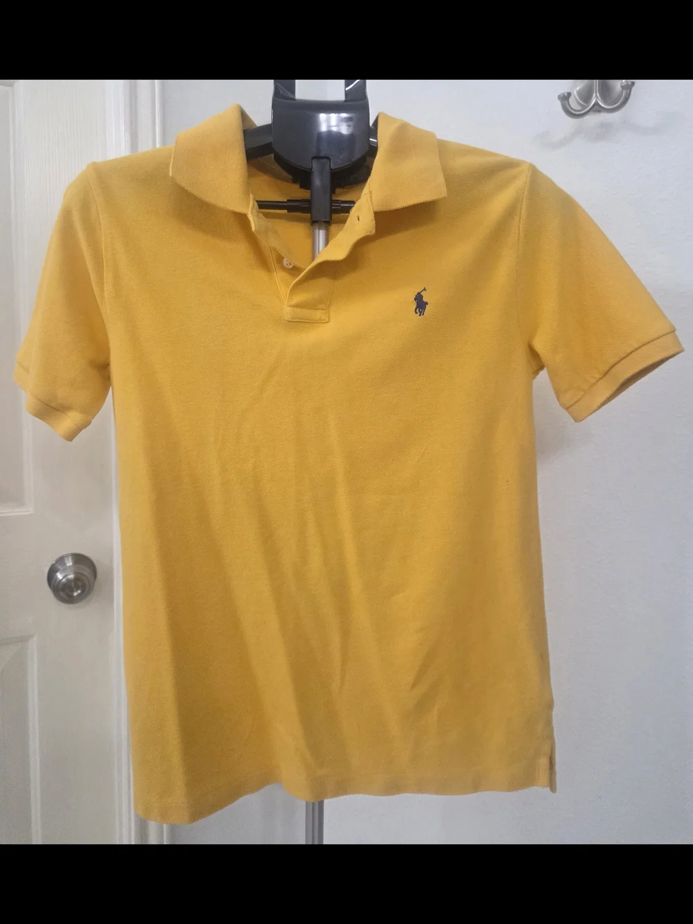 Ralph Lauren Boys Yellow Polo with Navy Pony